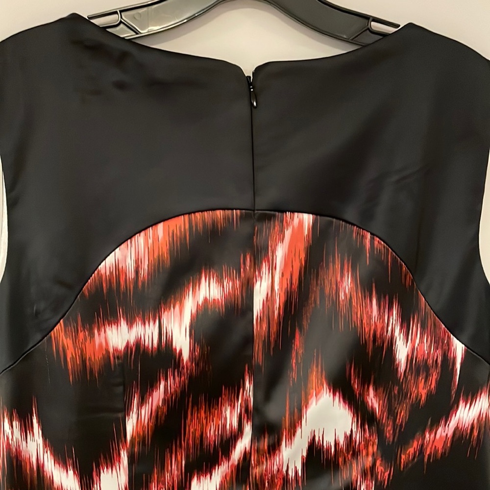 JAX New Black/ Multi Satin Cocktail Dress- Size 14 - Picture 10 of 16